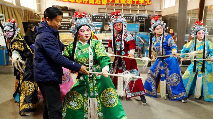 河北井陘:晉劇彩排迎新年